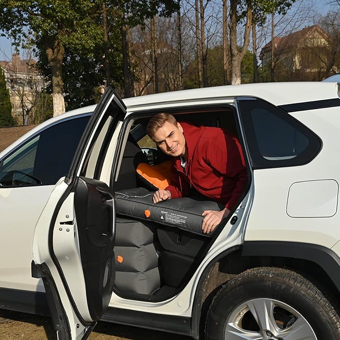 SHORTENED LENGTH - Unbeatable Durability SUV Air Mattress for Car Camping, Durable Extra Thick 300D Oxford Fabric, Quick Easy Set-Up w/Electric Pump, Car Bed Mattress with Base Extenders 180 cm