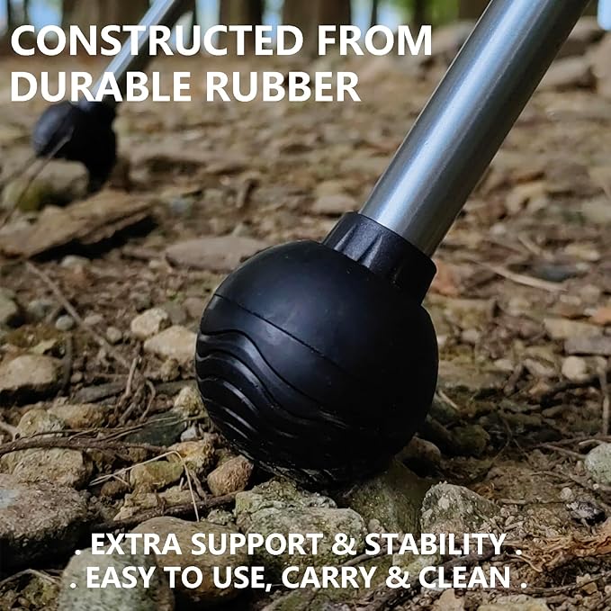 Camping Chair feet Replacement Anti Sink Rubber Ball Feet Anti Slip Set of 4 Stability Outdoor Chair Leg Cap Fishing Hiking Uneven Floor Portable Inner Diameter(Fits 15mm Legs)