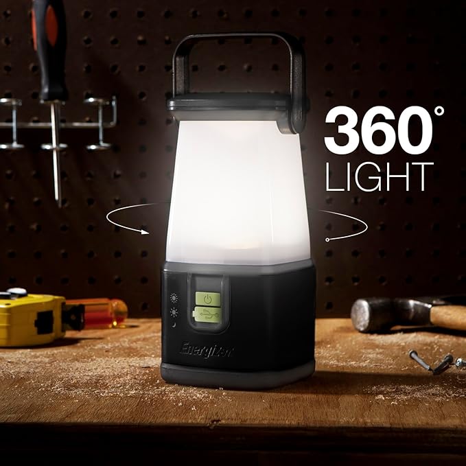 ENERGIZER LED Camping Lantern 360 PRO, IPX4 Water Resistant Tent Light, Ultra Bright Battery Powered Lanterns for Camping, Outdoors, Emergency Power Outage