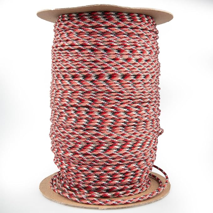 Paracord Planet Holiday Colors 550 Paracord – Great for DIY, Bracelets, and Lanyards – Ugly Sweater (50 Feet)