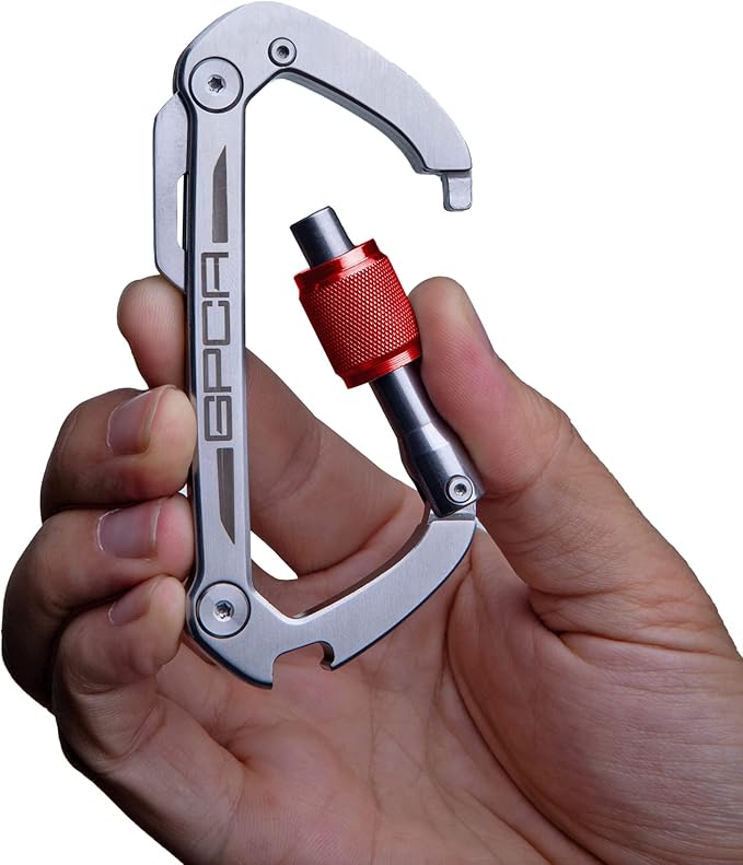 GPCA Carabiner Keychain Clip, Key Organizer, Key Ring, car Key Holder, Multi Tool EDC Gear with Bottle Opener