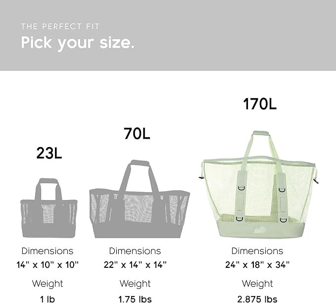 MISSION Boat Gear CASSI Heavy-Duty Outdoor Tote and Waterproof Marine-Grade Mesh Boat Bags