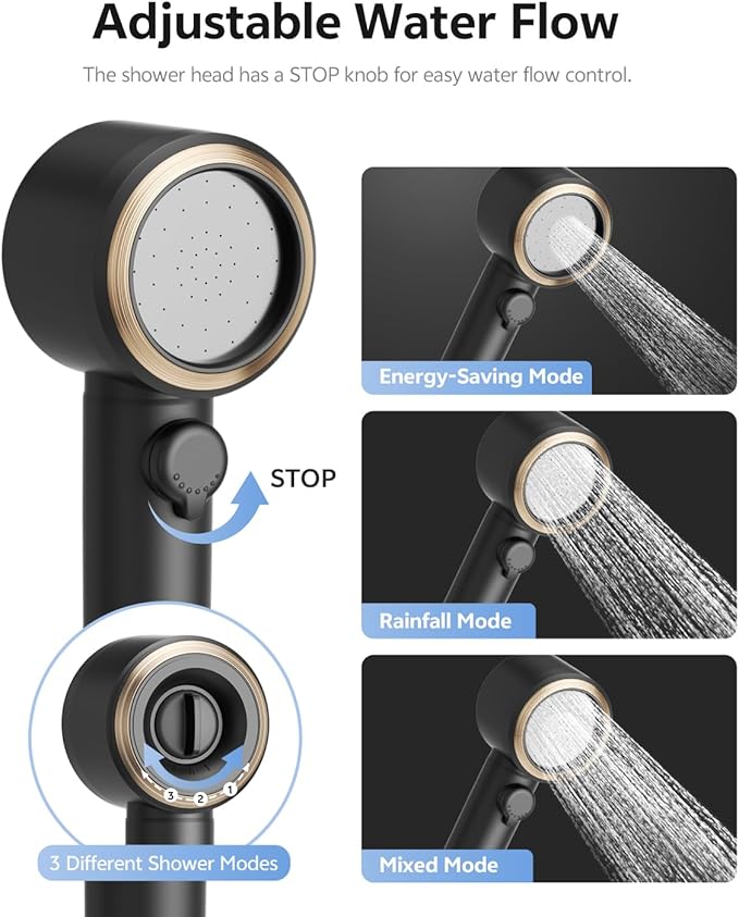 Portable Shower – 8000mAh Rechargeable Camping Shower, 6.0L/min Portable Shower Pump, Outdoor Shower for Camping, Hiking, Traveling, Washing