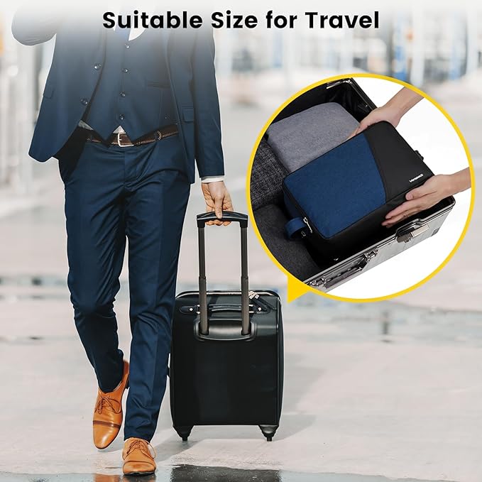 Vorspack Large Travel Toiletry Bag - Water Resistant Toiletry Bag for Men Dopp Kit for Bathroom Toiletries Accessories Gifts - Navy Blue