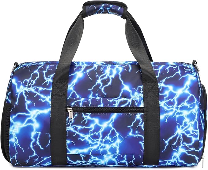 Sport Bag for Boy Duffle Gym Bag Overnight Travel Weekender Sleepover Bags With Shoe Compartments and Wet Pocket Carry On Bag