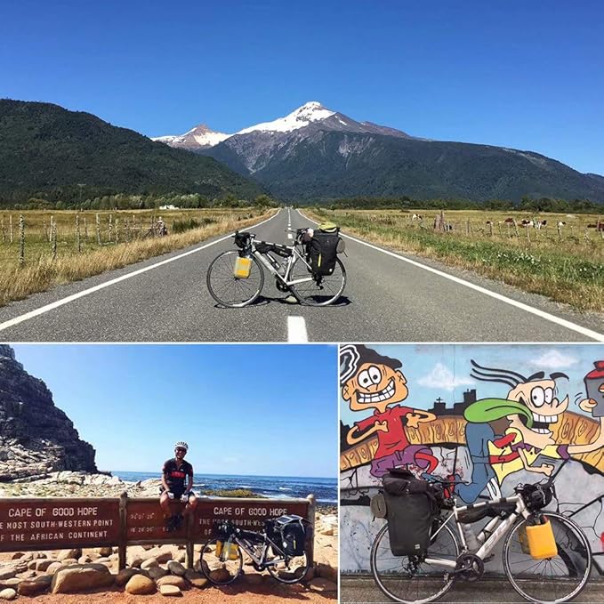 Rhinowalk Bike Pannier Bag 25L Waterproof Laptop Bicycle Rear Rack Bag Storage Saddle Bag Shoulder Bag Backpack