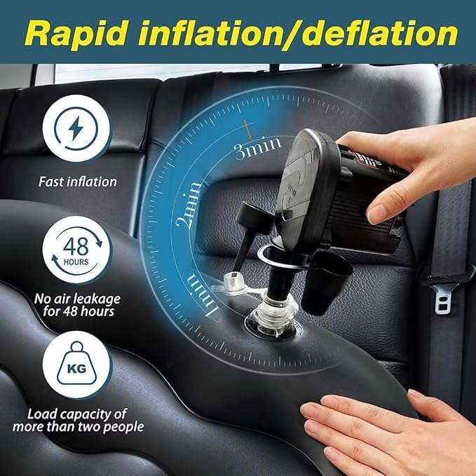 SUV Air Mattress Camping Bed - Car Mattress Back Seat Portable Foldable Car Air Bed Sleeping Pad Car Bed Mattress for Sedan Truck