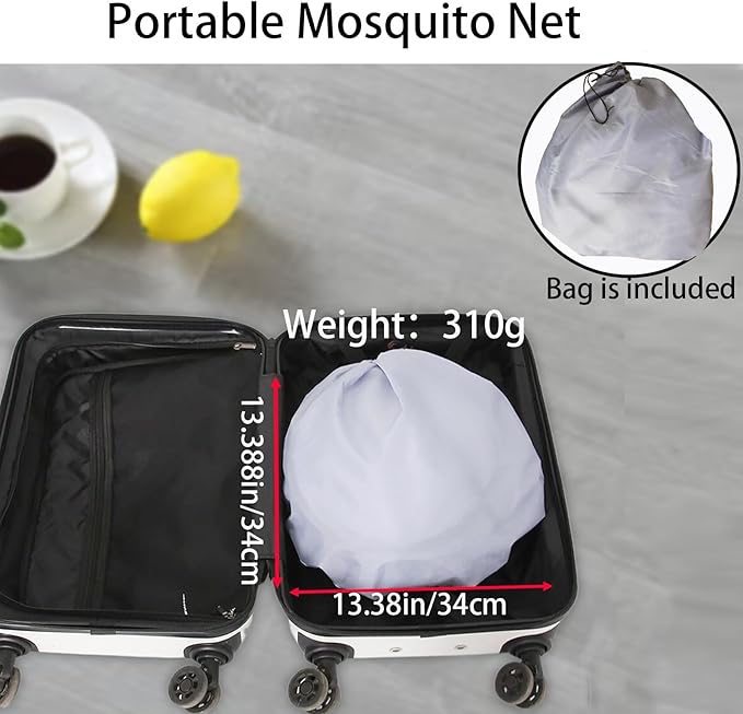 CMINGJ Large Pop Up Mosquito Tent, Portable Foldable Mosquito Net for Bed Camping Travel Patio,Mosquito Net for Adults Baby (78 * 39 * 27inch) (Black Adjustable Size)