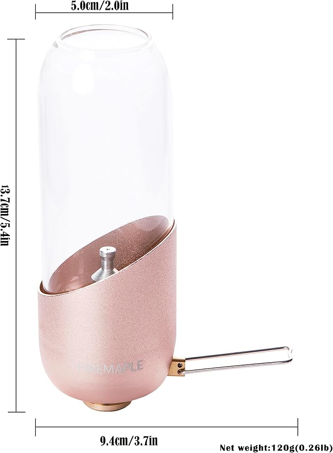 Fire Maple Orange Camping Light, Propane Lamp,Gas Lantern, Glass Lampshade & Windproof, NO Mantles Needed, Brightness Adjustable, Heating, Camping Atmosphere &Bright Flames