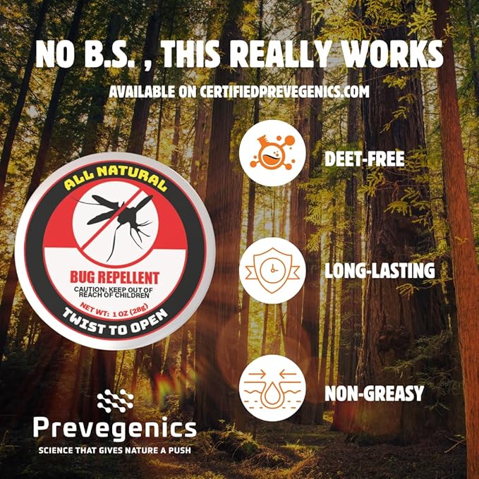 All Natural Bug Repellent Paste (1 oz.) | Repels Mosquitos, Flies, Ticks, & Fleas | DEET Free & Contains Citronella | for All Skin Types