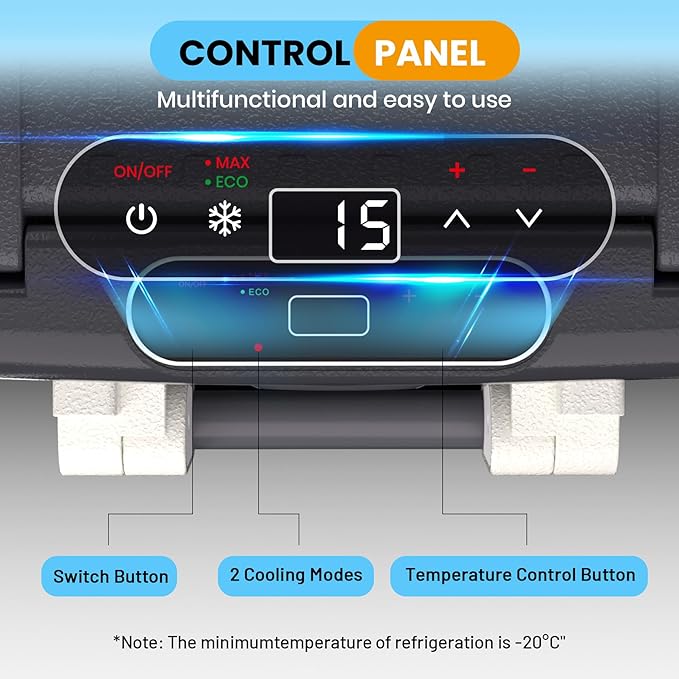 12 Volt Refrigerator, 42QT(40L) Electric Cooler, Portable Car Refrigerator Car Freezer 12V/24V DC 110-240V AC, 12V Car Cooler 0℉~50℉, Car Freezer 12v Portable Fridge for Car, Auto