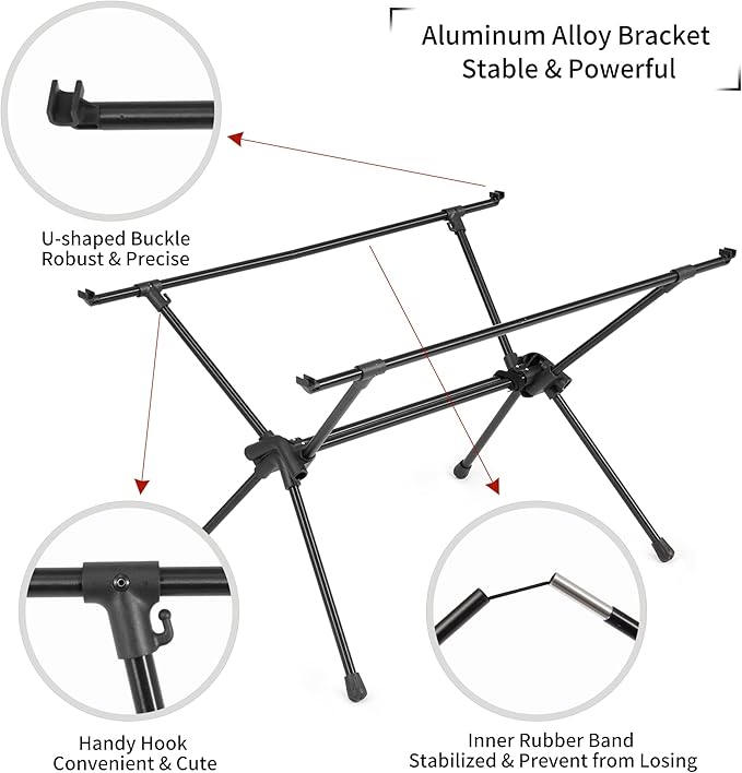 Naturehike FT11 Height Adjustable Camping Table, Ultralight Aluminum Roll Up Table with Carry Bag, Portable Backpacking Camp Table for Hiking Picnic Fishing Beach