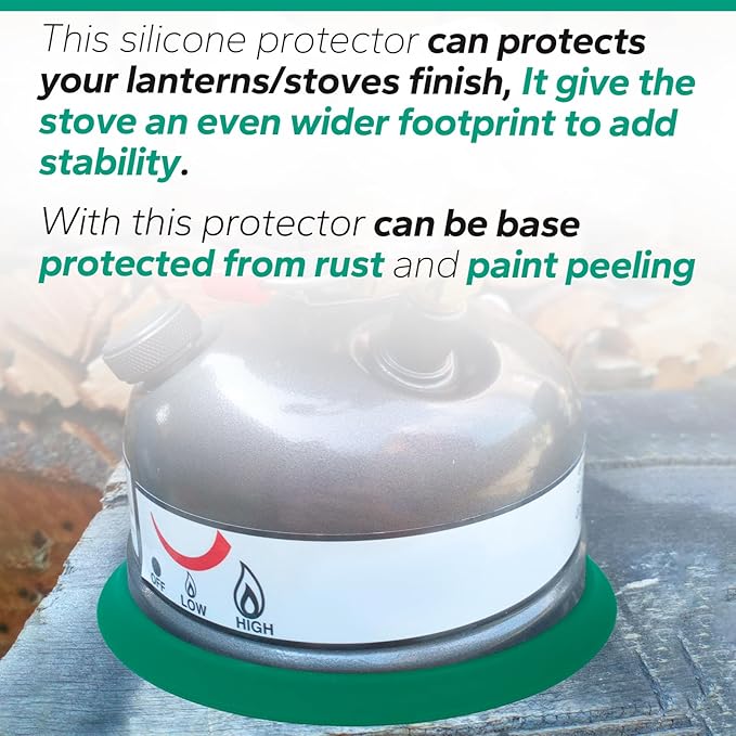 Camping Kerosene Lamp Silicone Base Suitable for Coleman Lanterns Models 200, 242, 335, 321, 502, 533, Improves Grip and Stability(Green)