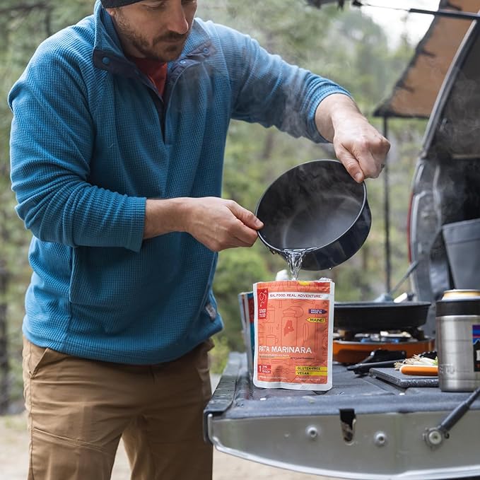 GOOD TO-GO Pasta Marinara (Single Serving) |Camping & Backpacking Food | Just Add Water Backpacking Meals | Good To-Go Dehydrated Meals Taste Better Than Freeze Dried Food