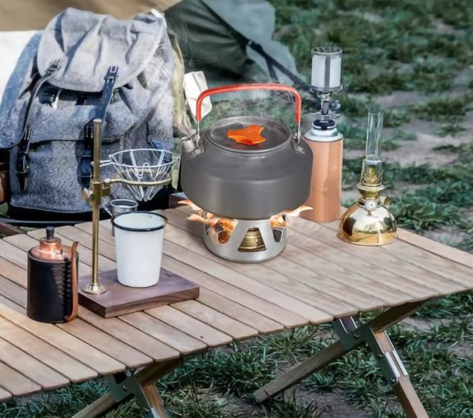 Outdoor Mini Portable Alcohol Stove Burner for Backpacking Hiking Camping Survival - Green