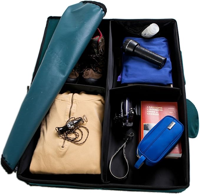 Disc-O-Bed Footlocker, Expandable Under Cot Storage for Camping Gear, Green