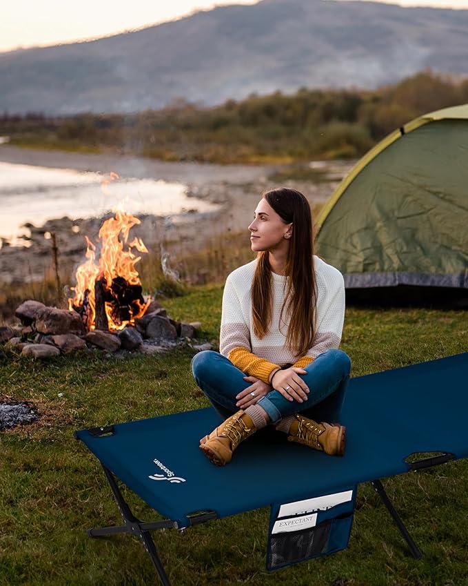Sportneer Camping Cot, Military Cot Portable Camping Cots for Sleeping 78.3"x28.7"x14.6" Heavy Duty Folding Bed for Adults Teen Outdoor Travel Camping Tent Lounge Office Support 330 Lbs