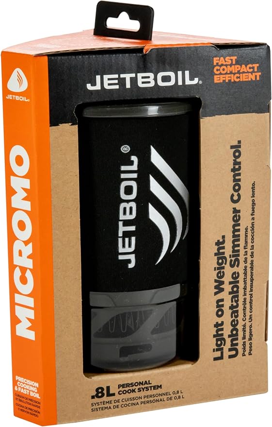 Jetboil MicroMo Lightweight Precision Camping and Backpacking Stove Cooking System with Adjustable Heat Control