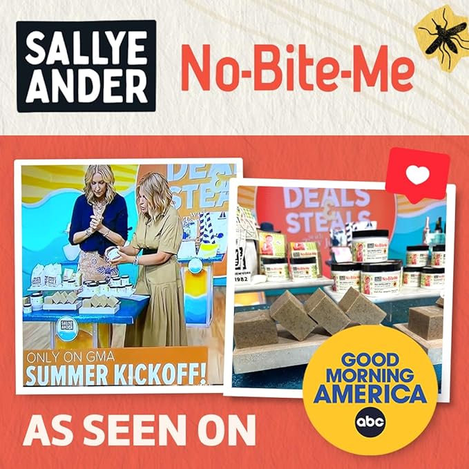 SALLYEANDER No Bite Me All-Natural Bug & Insect Repellent - Anti Itch Cream - 2 oz - Safe for Kids and Infants - Repels Mosquitoes, Black Flies, Fleas, and Ticks