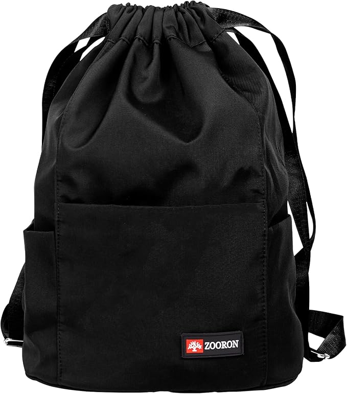 ZOORON Drawstring Gym Backpack Bag for Men & Women,Sport Gym Sack Mini Travel Daypack