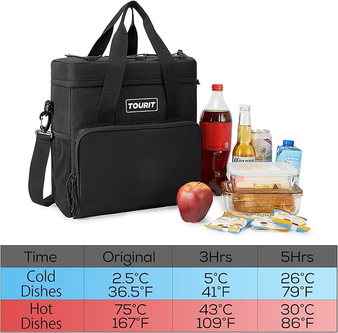 TOURIT Cooler Bag 24/35/46-Can Insulated Soft Cooler Portable Cooler Bag 14.6/24/32L Large Lunch Cooler for Picnic, Beach, Work, Trip