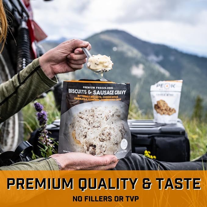 Peak Refuel Bulk Meal Packs | 100% Real Meat | Premium Freeze-Dried Meals for Backpacking, Camping & Survival | MRE Emergency Food (Outdoor Meal Box)