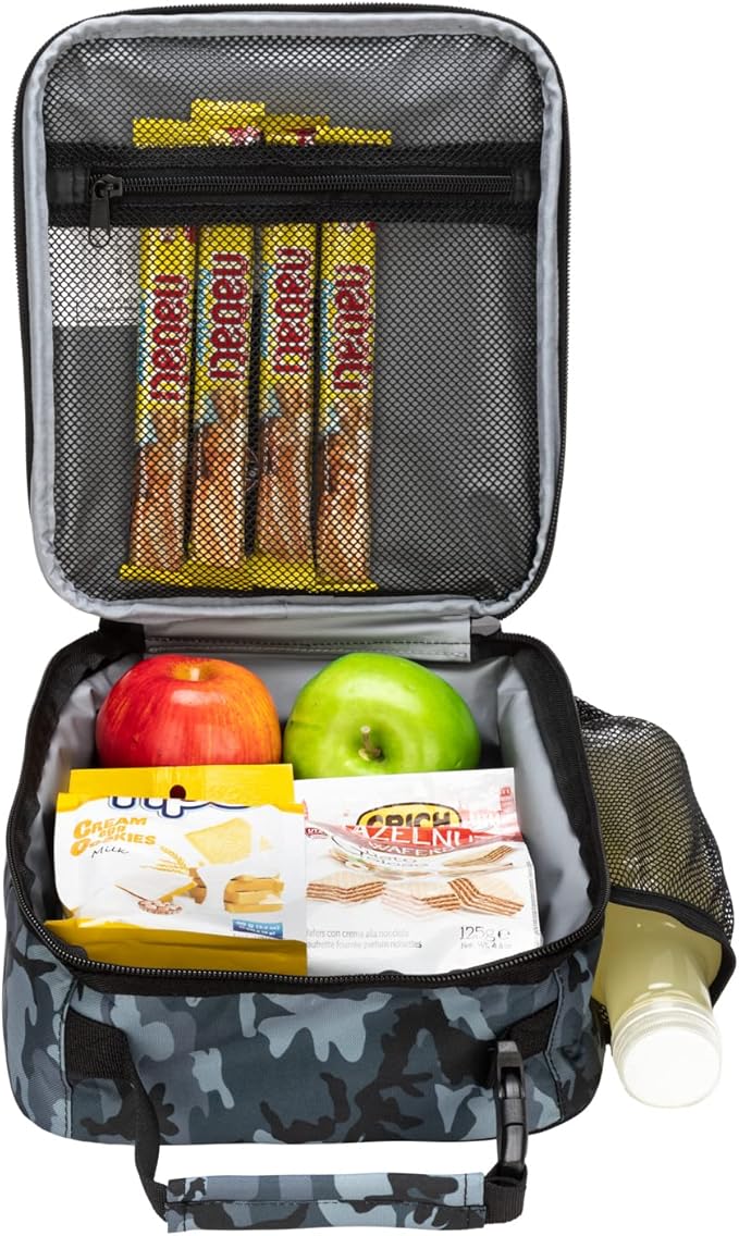 Dickies Basic Insulated Lunch Bag for Work, Thermal Reusable Office Lunch Box for Men, Women (Grey Camo)