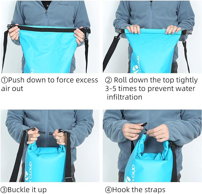 ROCK CLOUD Dry Bag Waterproof 20L Dry Sack for Kayaking Rafting Boating Beach Surfing Swimming Canoe Camping Hiking Fishing Ski