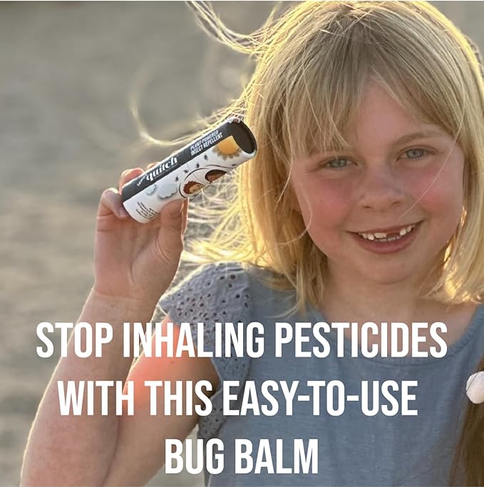Quitch Geraniol Bug Balm, Bug Spray Alternative Travel Size Repellent, DEET Free Mosquito Shield for Kids, Natural Travel Size Mosquito Repellent Wipes Alternative Balm for Babies, Made in The USA