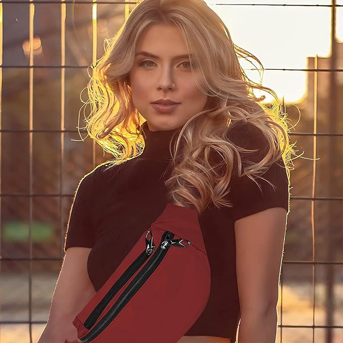 Fanny Pack for Men Women, Waterproof Sports Waist Bag Pack, Belt Bag for Travel Hiking Running