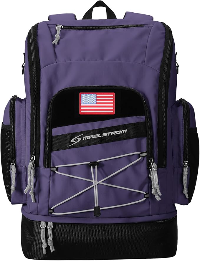 Maelstrom Swim Backpack,35L Swimming bag with Separate Shoes Compartment,Swim Gear Bag,Athlete Gym Rucksack for Men and Women