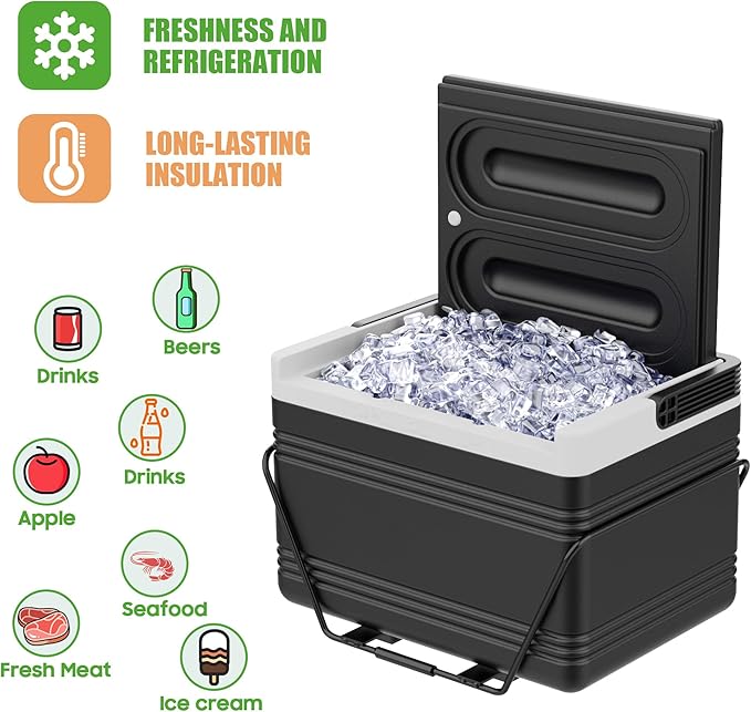 10L0L Golf Cart Ice Cooler Universal Insulated Portable Cooler Lightweight Ice Chest Box with Mounting Bracket Kit for Yamaha,EZGO,Club Car