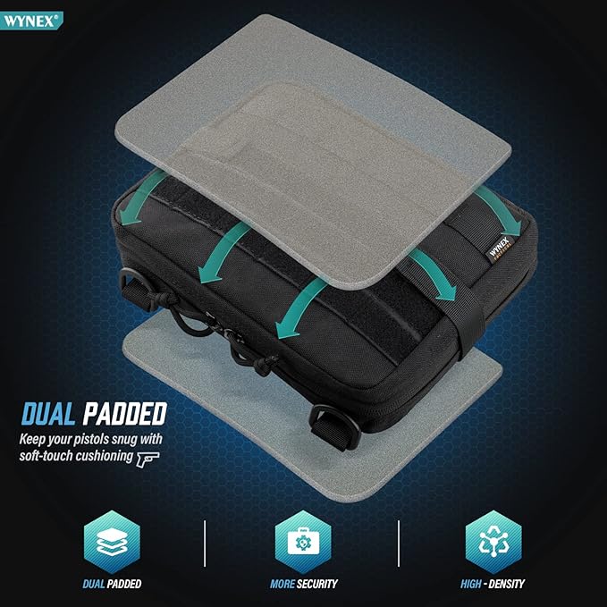WYNEX Tactical Admin Molle Pouch, Medical EDC EMT Utility Bag Shell Design Attachment Pouches 1000D Nylon Hiking Belt Bags