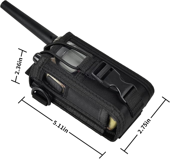 ANKHOH Radio Holster Pouch Compatible with GXT1000VP4 50 Channel GMRS Two-Way Radio, Long Range Walkie Talkie Case, Storage Holder with Adjustable Shoulder Strap (Bag Only)