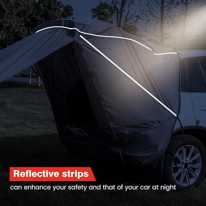 DLUCKY SUV Trunk Tents,SUV Waterproof 3500MM UPF 50+,car Camping Essentials,car Tent Rainproof, Sun Protection Sunshade, and Mesh Transparent Mosquito net