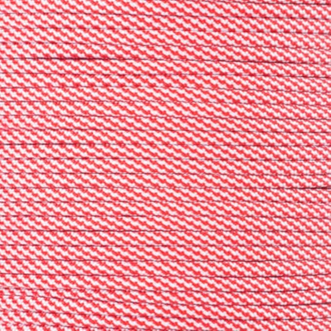 Paracord Planet Holiday Colors 550 Paracord – Great for DIY, Bracelets, and Lanyards – Candy Cane (25 Feet)