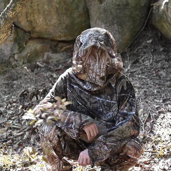 LOOGU Mosquito Suits, Net Bug Pants & Jacket Hood Sets - Ultra-fine Mesh - With Fishing, Hiking, Camping and Gardening