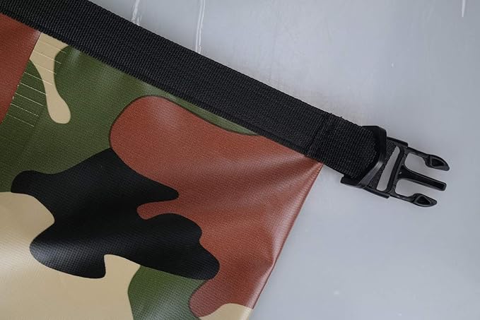 Outdoor Dry Sack/Floating Waterproof Bag 2L/3L/5L/10L/15L/20L/30L for Boating, Kayaking, Hiking, Snowboarding, Camping, Rafting, Fishing and Backpacking (Camouflage, 15L)