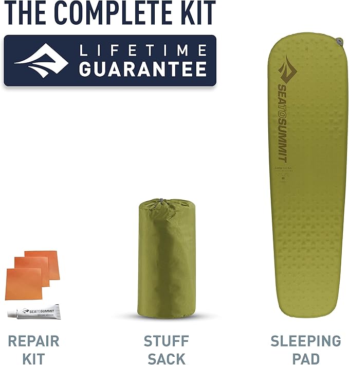 Sea to Summit Camp Self-Inflating Foam Sleeping Mat for Camping and Backpacking, Tapered - Large (78 x 25 x 1.5 inches)