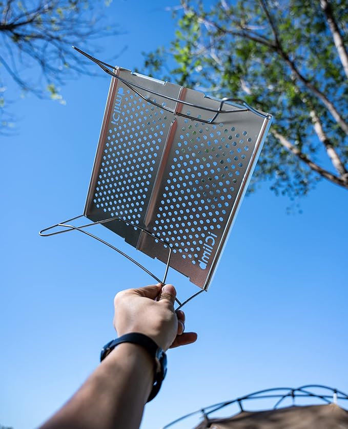 iClimb Mini Solo Folding Table Ultralight Compact for Backpacking Camping Hiking Beach Picnic (Nature - Mini)