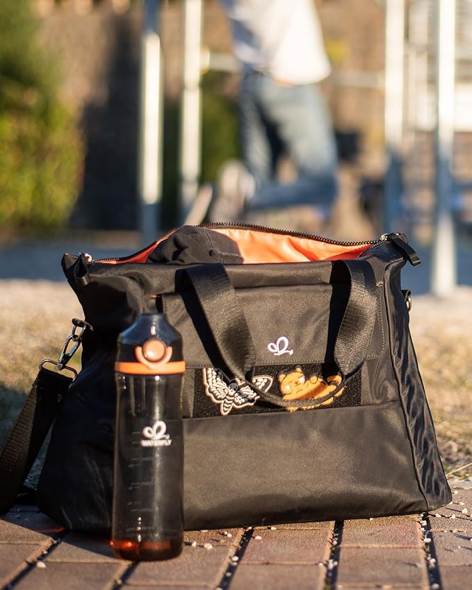 WATERFLY Women's Gym Tote Bag: Lightweight Waterproof Duffel Bag with Compartment Pockets for Woman Carry-on Weekender Overnight Airplane Sports Travel Gym Exercise Duffle Bags