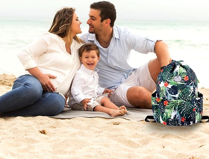 HUA ANGEL Floral Print Drawstring Bag - Lightweight Waterproof Cinch Sackpack with Side Pocket for Men & Women Travel Gym Bag