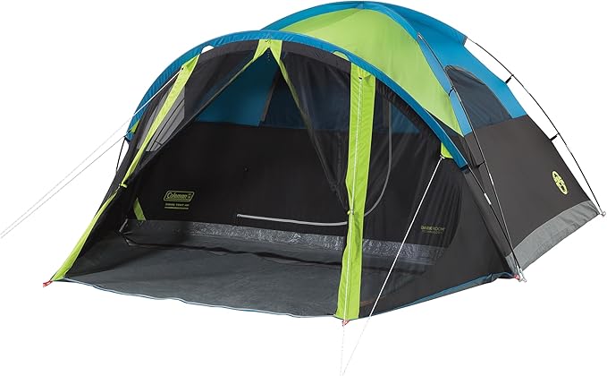 Coleman Carlsbad Dark Room Tent with Screened Porch, 4/6 Person Tent Blocks 90% of Sunlight to Keep Inside Cool, Weatherproof Shelter with Easy Setup, Made of PFAS-Free Materials
