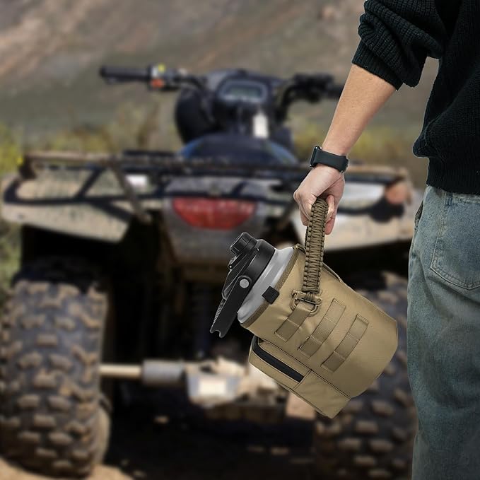 Water Bottle Holder Bag with Molle Strap - Water Bottle Carrier Pouch for Walking, Gym, Camping, Fishing, Hunting 32oz, 64oz, 128oz One Gallon Tactical Carrier Holder