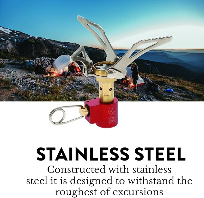 Gas One Camping Stove Backpacking Stove, Stainless Steel Ultra-Light,-Pocket Rocket Stove for Backpacking, Hiking, Survival