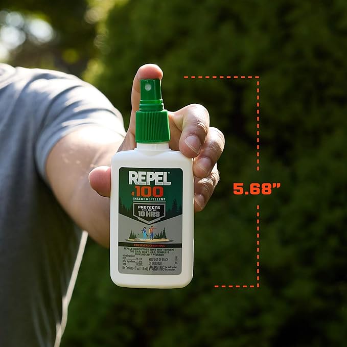 Repel 100 Insect Repellent, Pump Spray, 4-Fluid Ounces, 10-Hour Protection