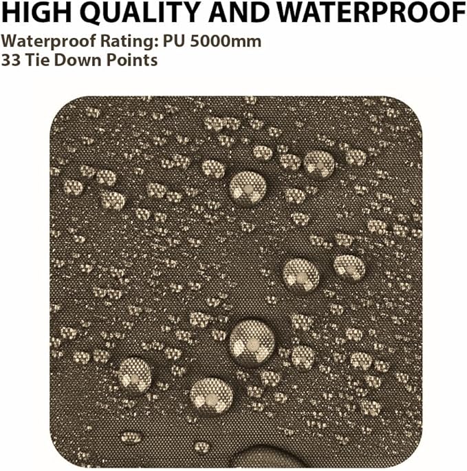 Gold Armour Rainfly Tarp Hammock, Premium 14.7ft/12ft/10ft/8ft Rain Fly Cover, Waterproof Ultralight Camping Shelter Canopy, Survival Equipment Gear Camping Tent Accessories (Brown 10ft x 8ft)