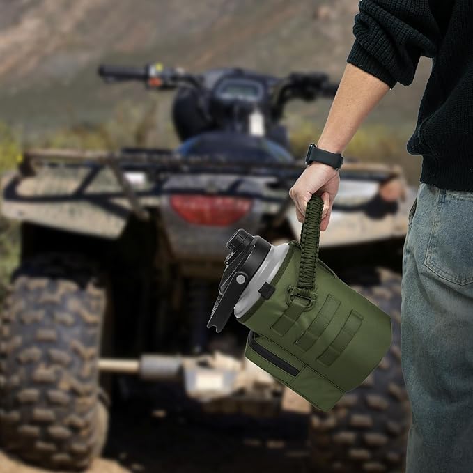 Water Bottle Holder Bag with Molle Strap - Water Bottle Carrier Pouch for Walking, Gym, Camping, Fishing, Hunting 32oz, 64oz, 128oz One Gallon Tactical Carrier Holder