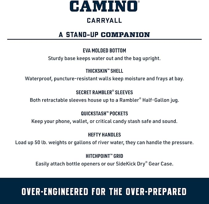 YETI Camino 50 Carryall with Internal Dividers, All-Purpose Utility, Boat and Beach Tote Bag, Durable, Waterproof