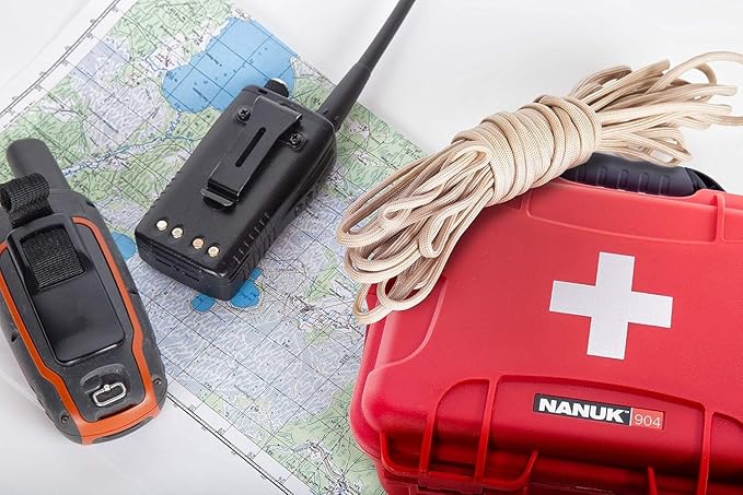 NANUK 904 Waterproof First Aid Box Empty – Durable, Medical First Aid Organizer Case, IP67-Rated, Dustproof, Impact-Resistant, and Floats (7.4" x 4.9" x 3.1") – Red